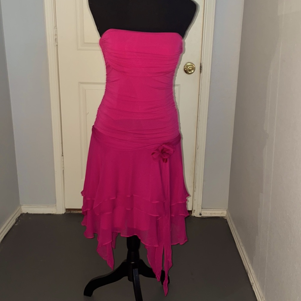 BCBG Max Azaria strapless stretch party dress size Small